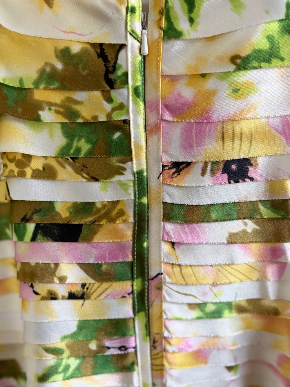 JS Collections Floral Ribbon Tiered Cocktail Dress Shawl 10 Feminine Wedding EUC - Picture 6 of 10